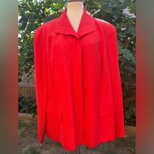 Jones New York plus size 22W  Linen blazer jacket orange color